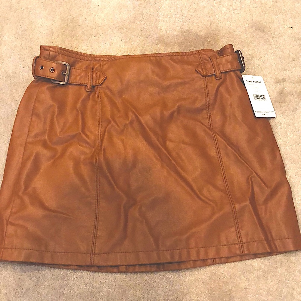 Free People Leather Skirt